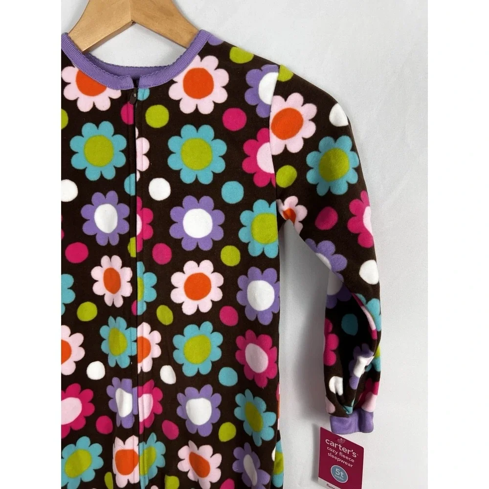 Carter's Girls Footed Flannel Pajamas Size 5T
